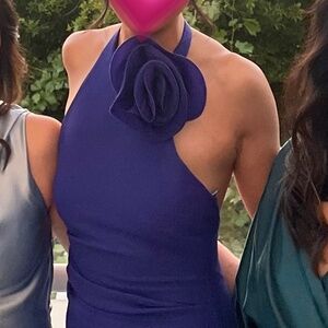 Violet flower halter dress - Mango Capsule